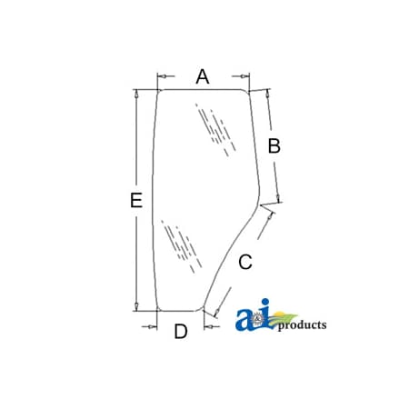 A & I Products Glass, Door (LH) - Tinted 62.75" x35.5" x4.5" A-R198624